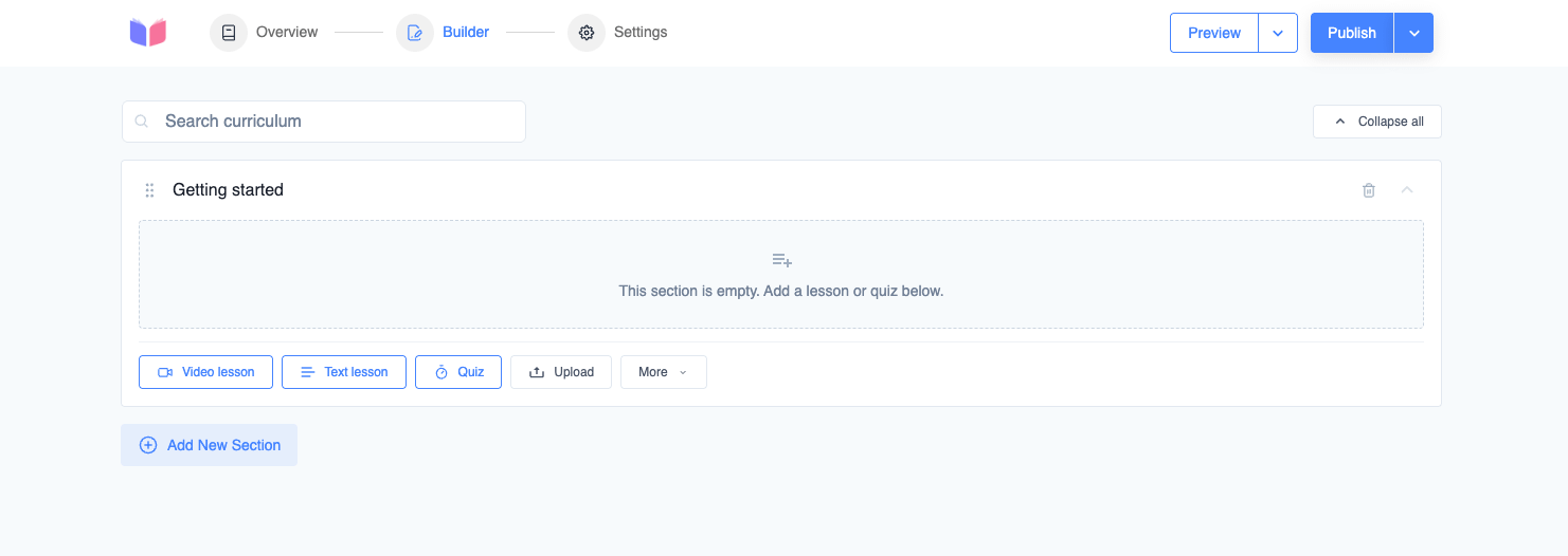 Add New Section